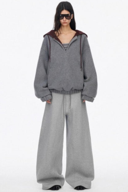 Classic Wide-Leg Fleece Sweatpants