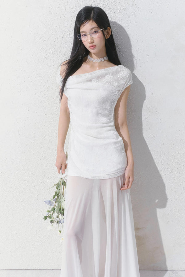 Blue Mist A-Line Dress Set-Up