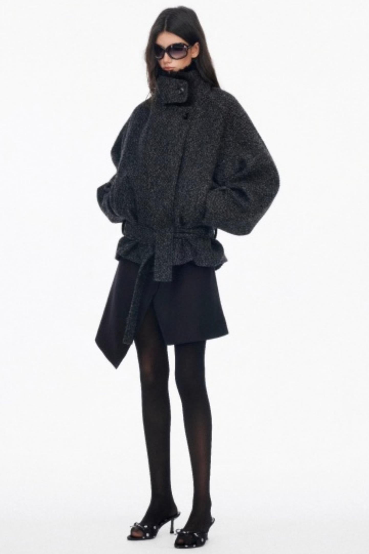 Irregular Toggle Button Skirt