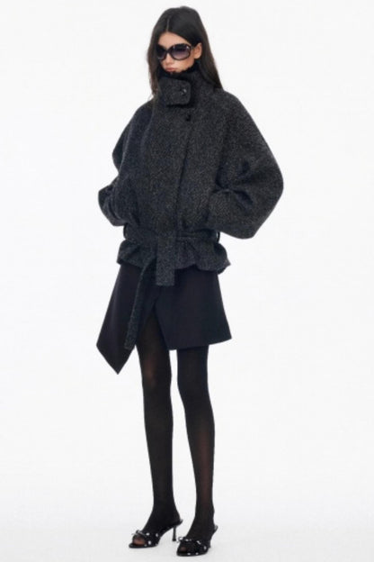 Irregular Toggle Button Skirt