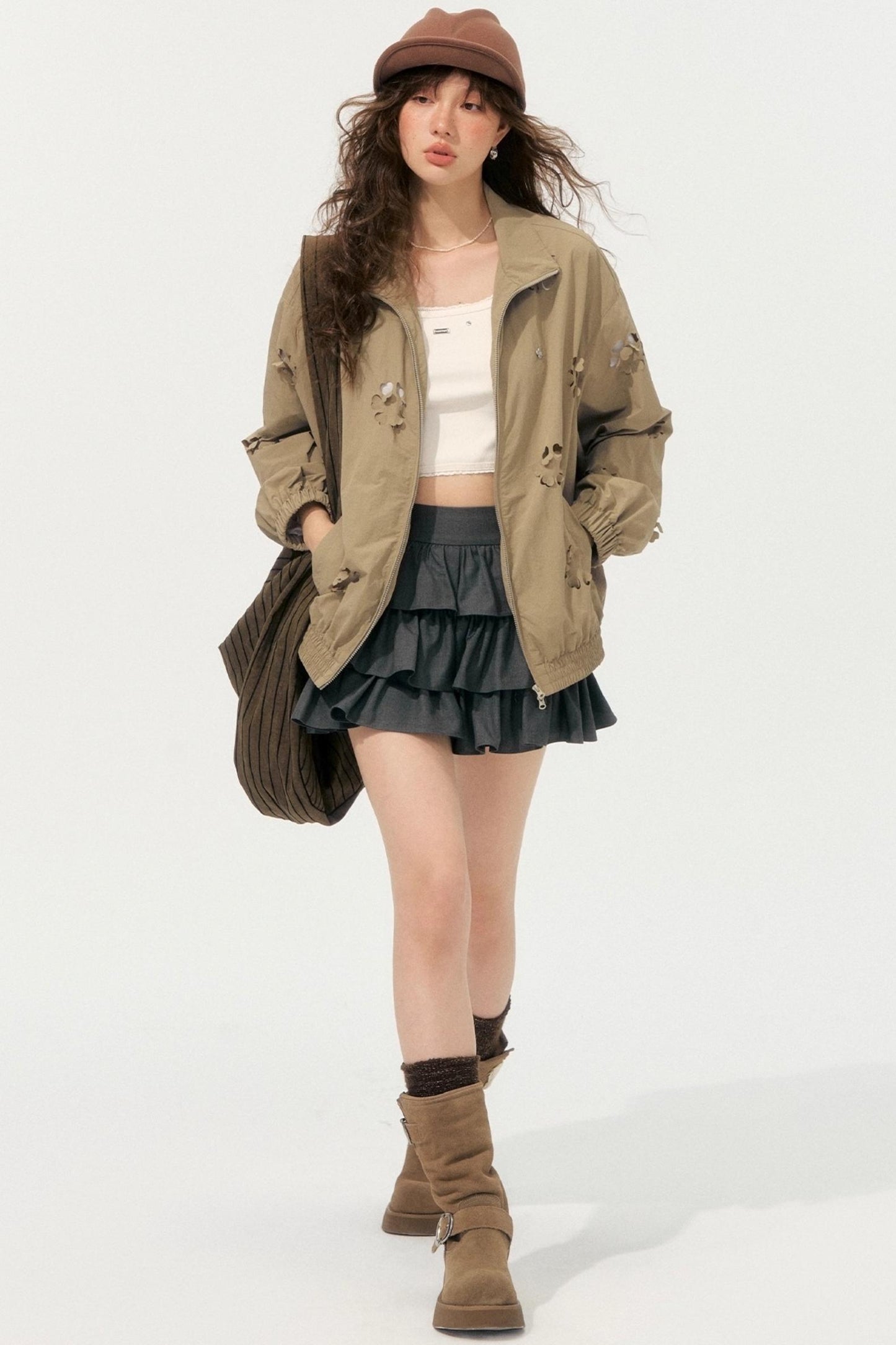 Layered Lace A-Line Culottes