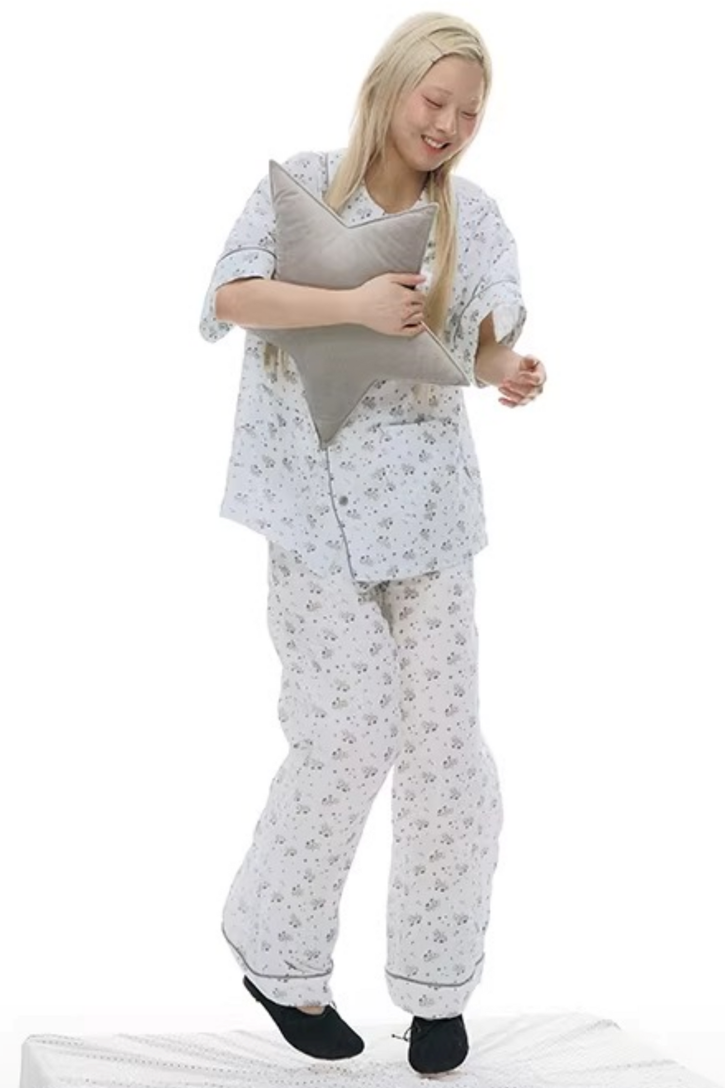 Pony-Printed Matching Pajama Set