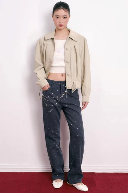 Cherry Jacquard Wool Top