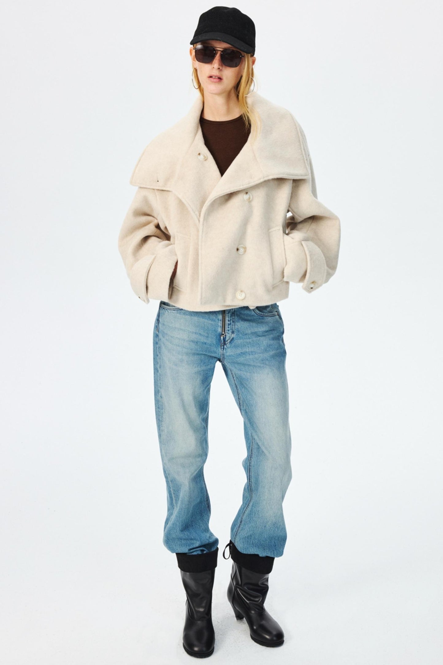 Narrow Suede Cowhide Brown Belt