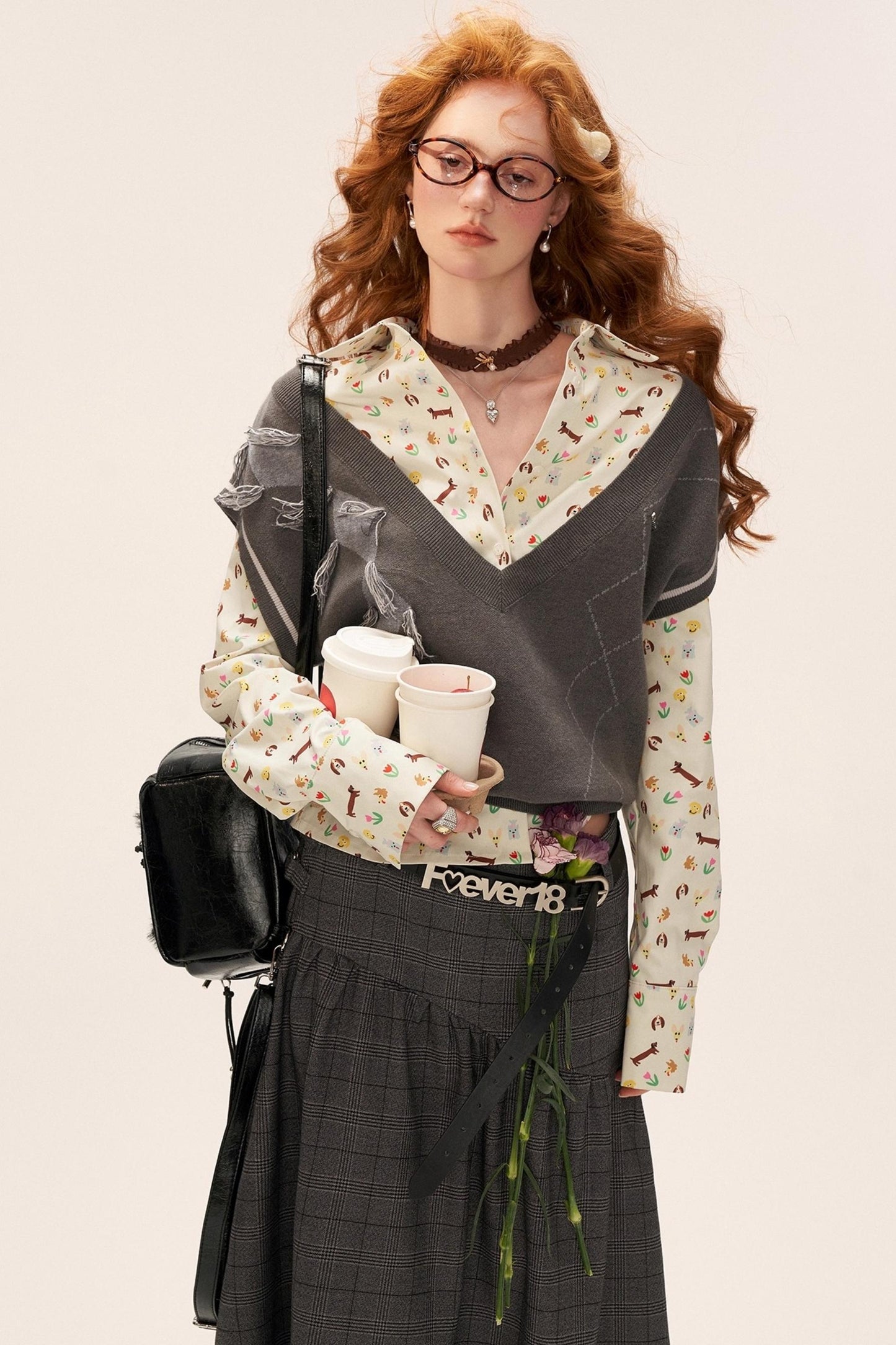 Big V-Neck Sweater Vest