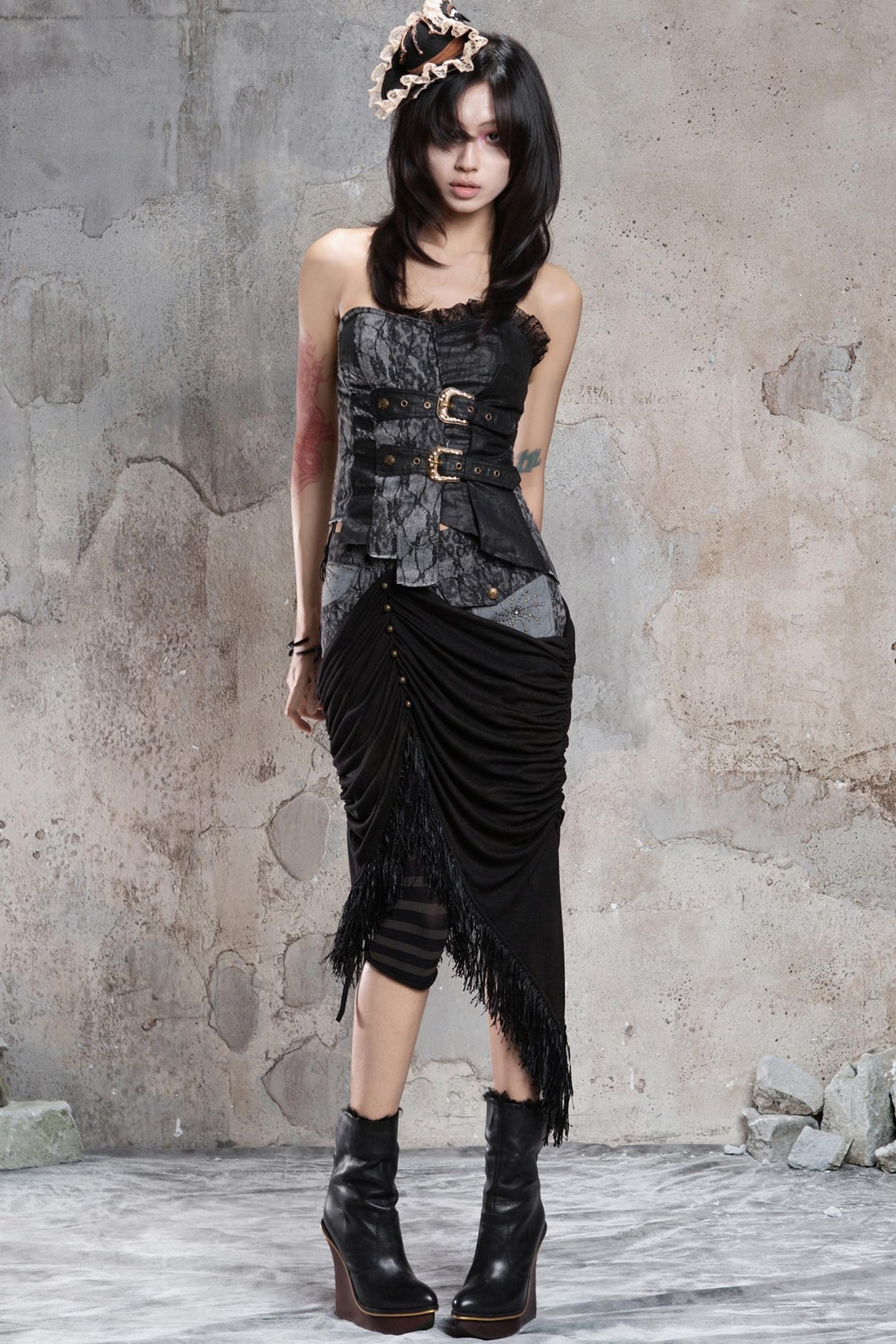 Retro Industrial Bandeau Top