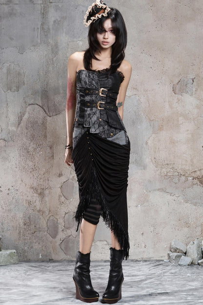 Retro Industrial Bandeau Top