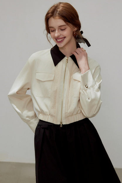 Autumn Lapel Short Coat Set-Up