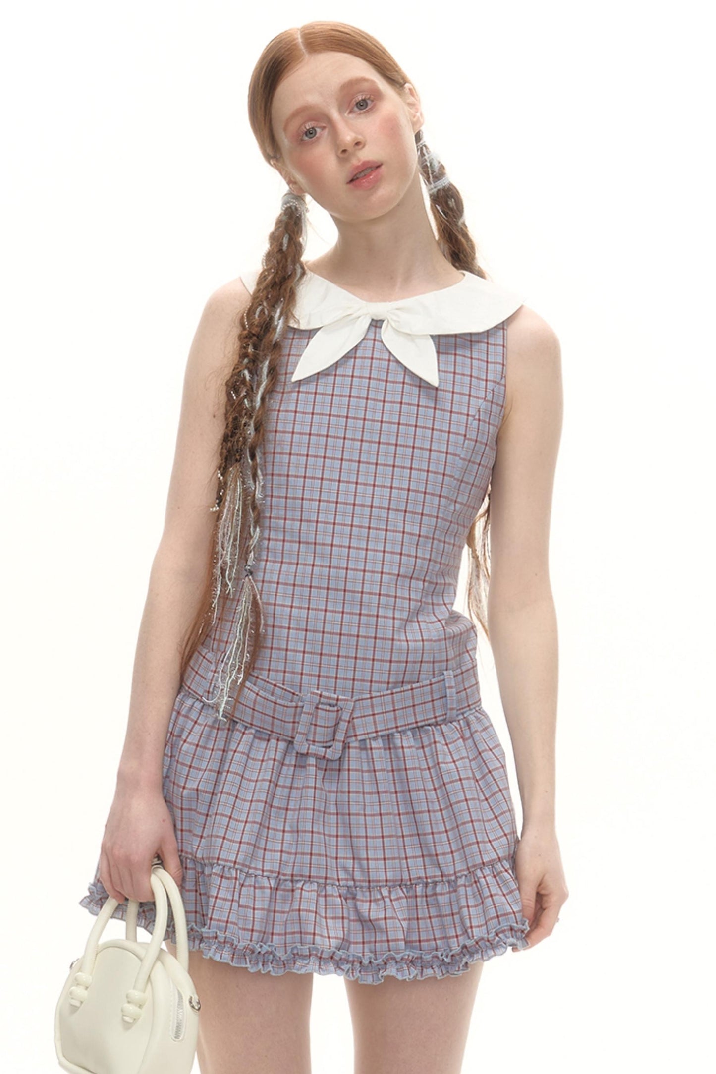 Elegant Plaid Lace Dress