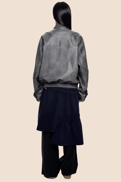 Retro Distressed Motorcycle Jacket