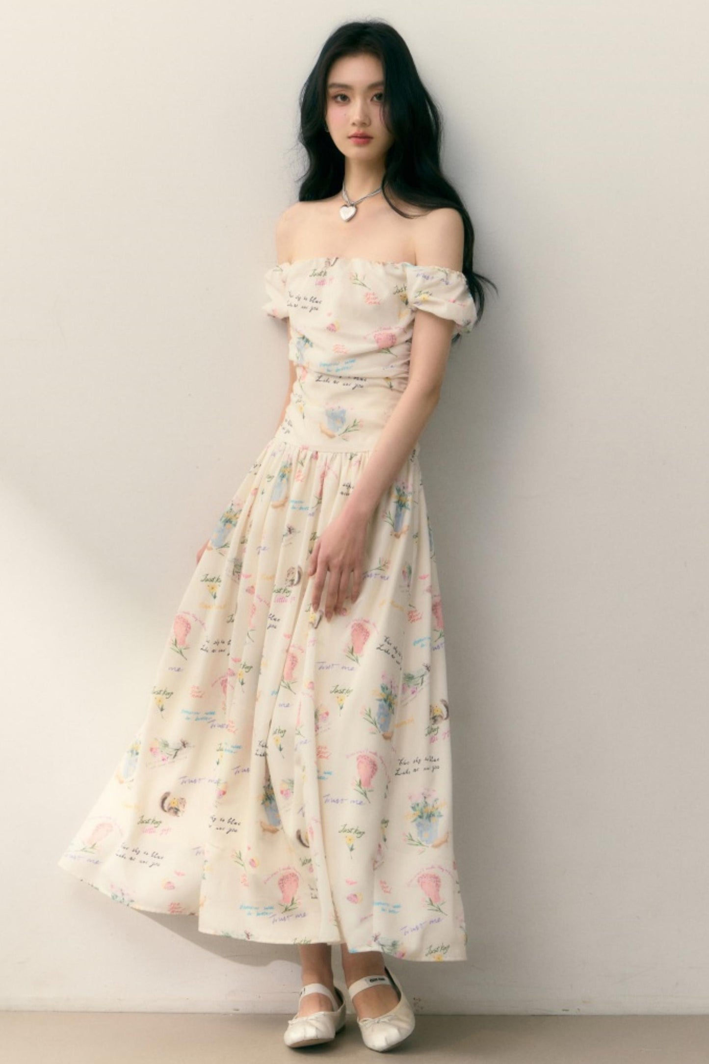 One-Shoulder Pleated Summer Dress