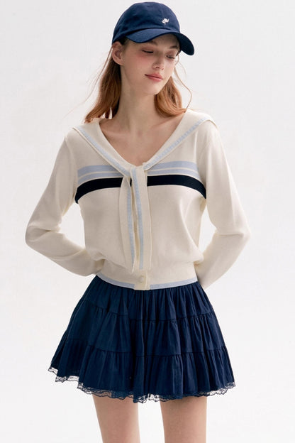 Ballet Lace Puffy A-Line Short Skirt