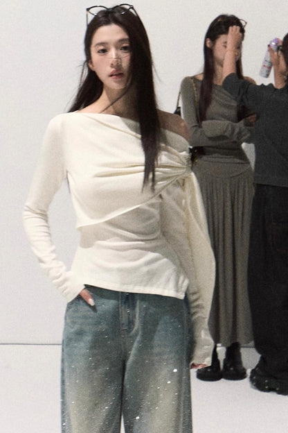 Wrap-Around Knit Sweater