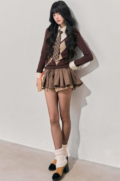 Argyle Whisper Knit Sweater