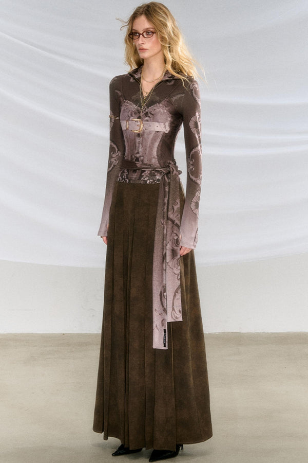 로맨틱 네오클래식 프린트 드레스 세트 