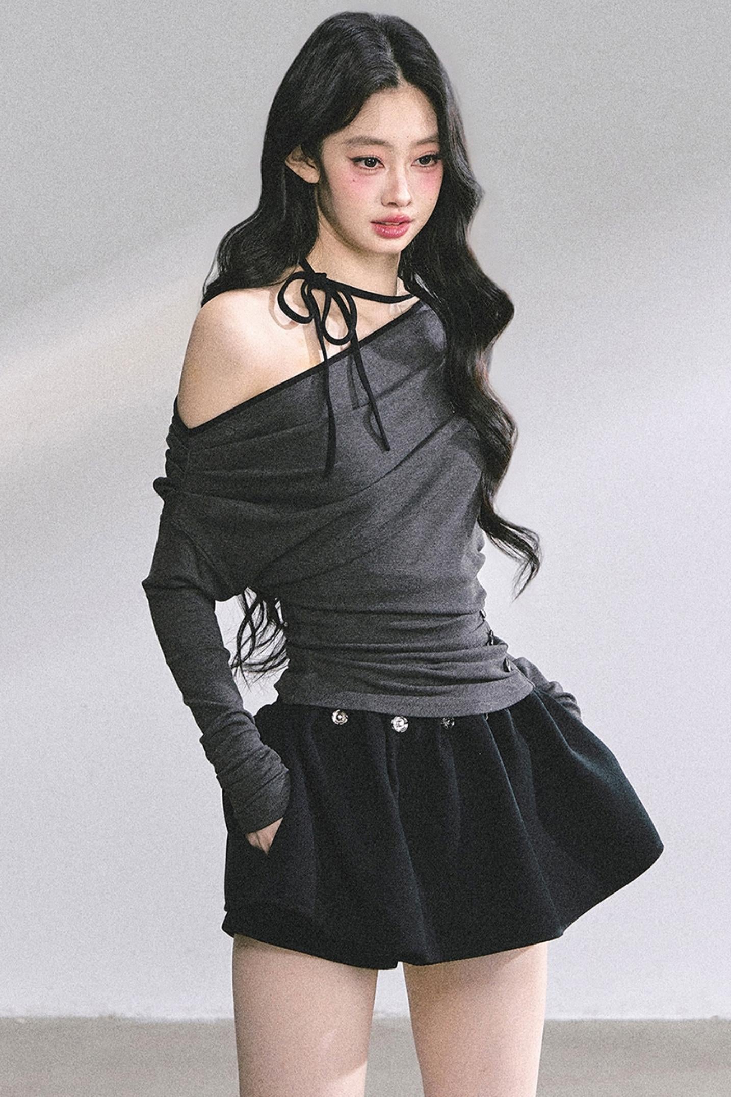 Korean Pink Halterneck Top