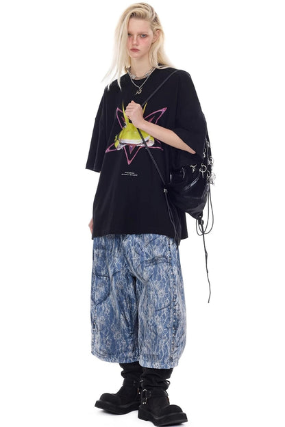 Electric Moon Denim Shorts