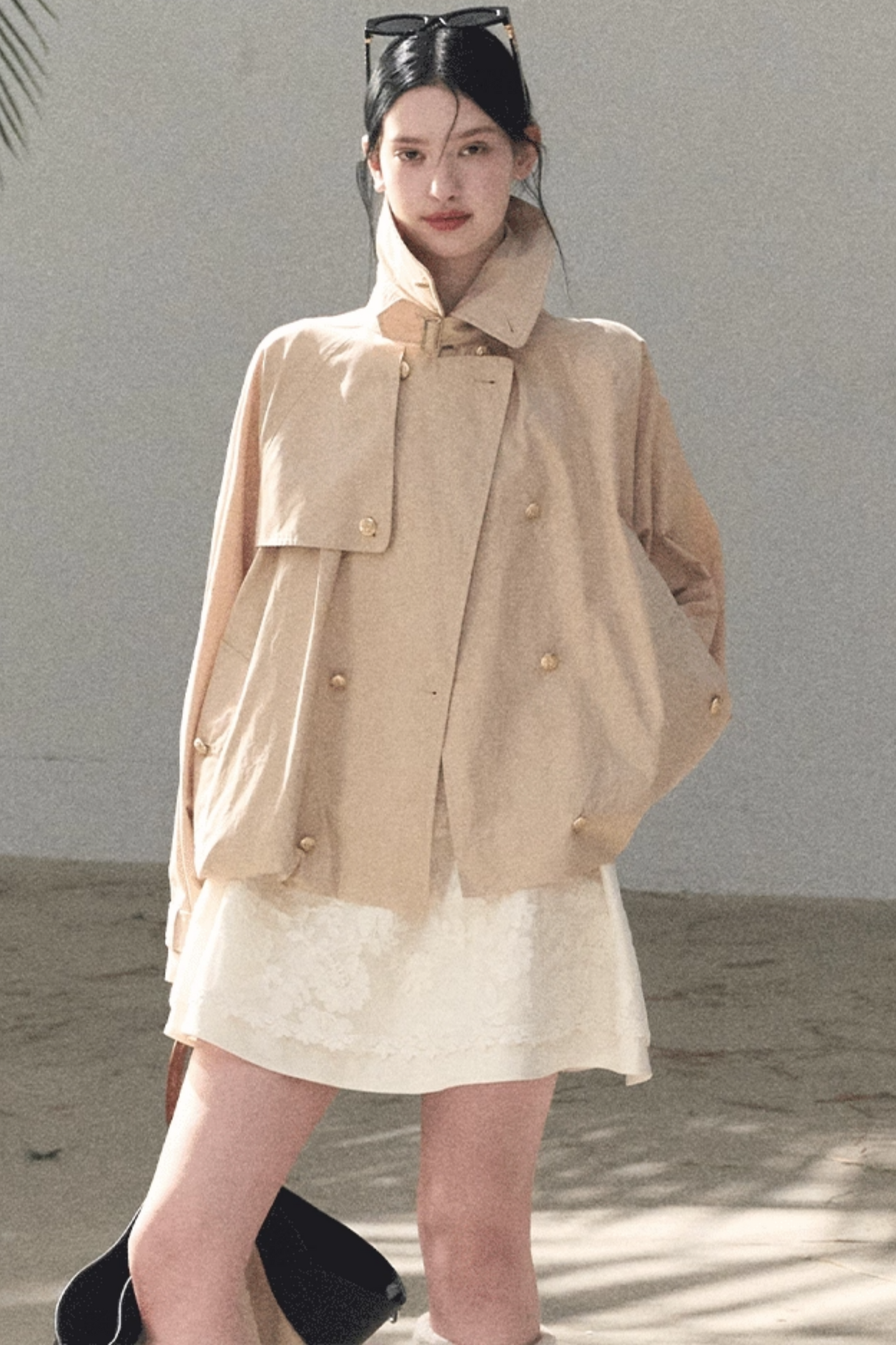 Wool Blend Embossed Floral Dress