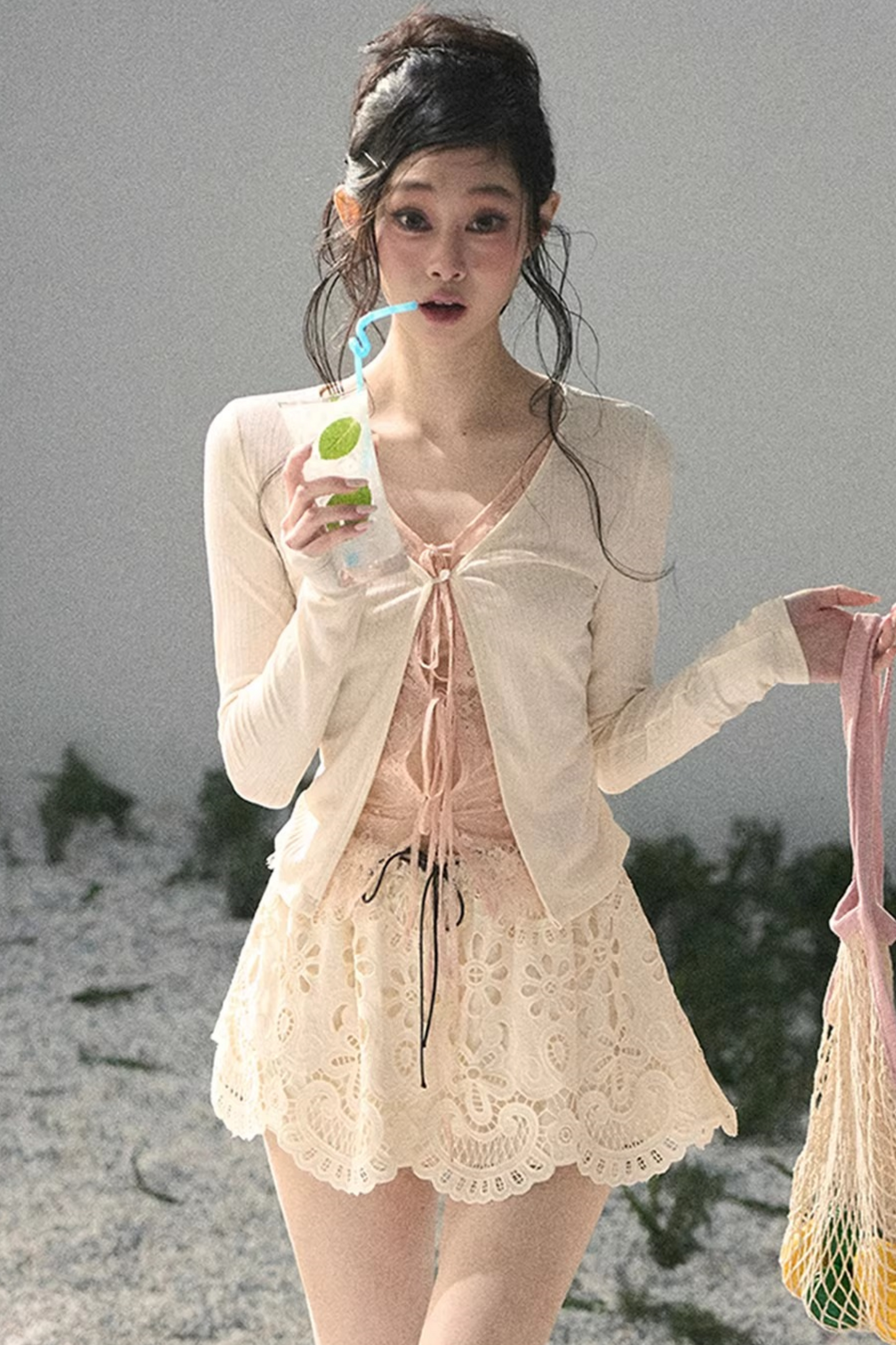 Lace Hollow-Out Top