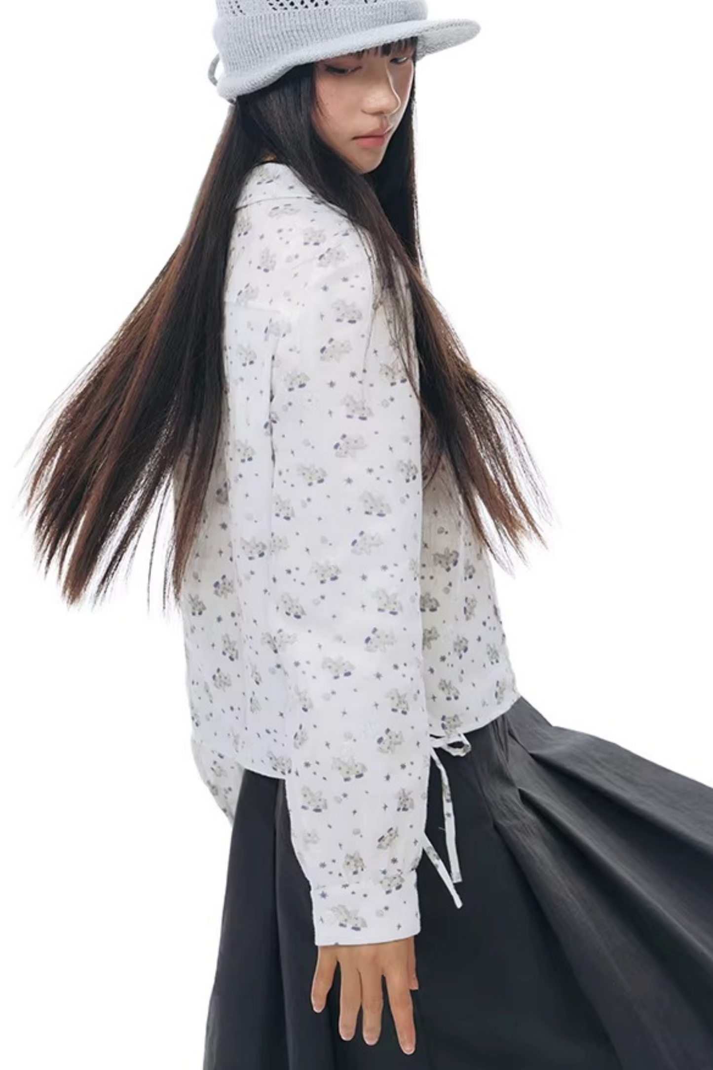 Pony Print Shirt and Skirt Matching Set