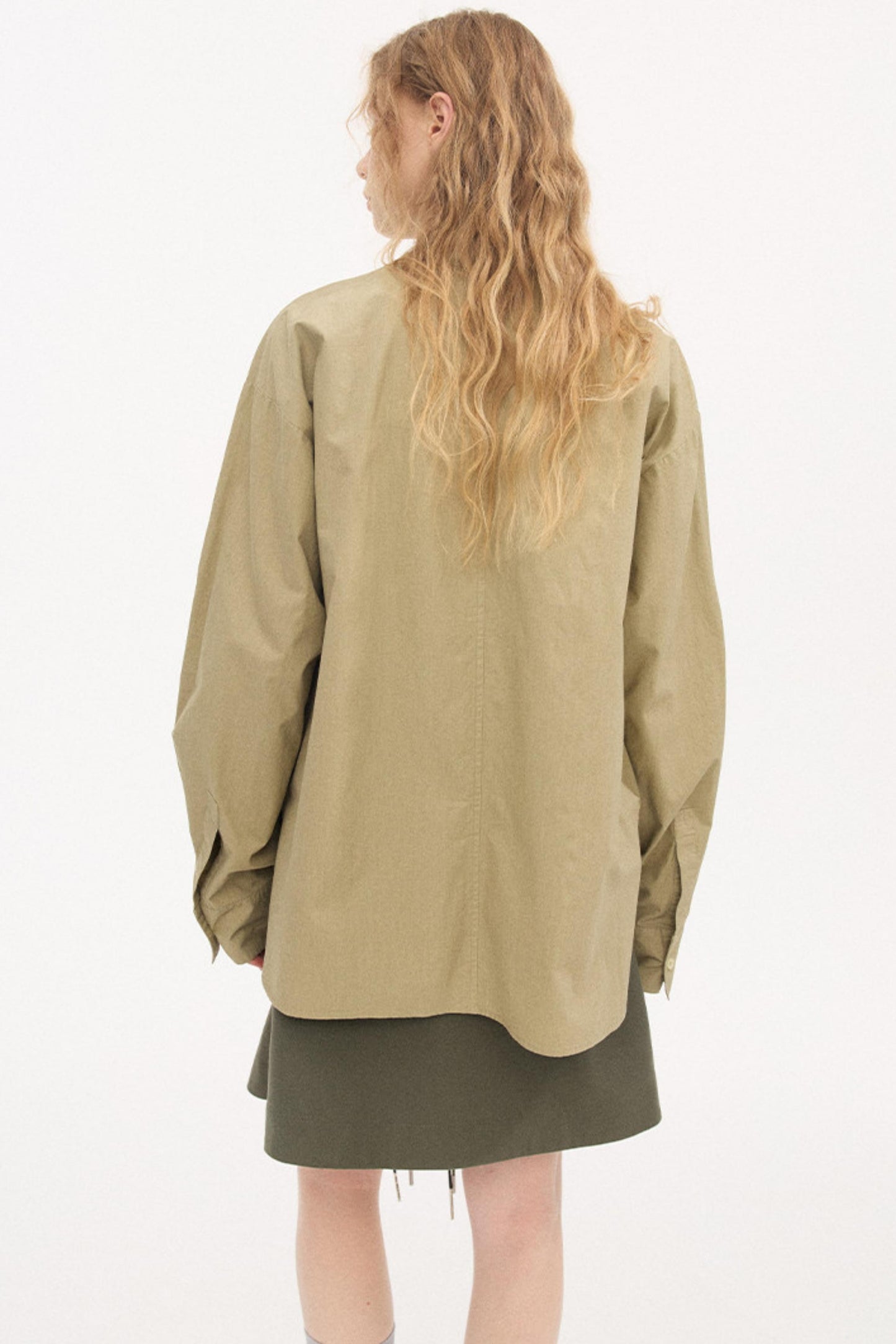 Color-Block Tie Pleated Skirt