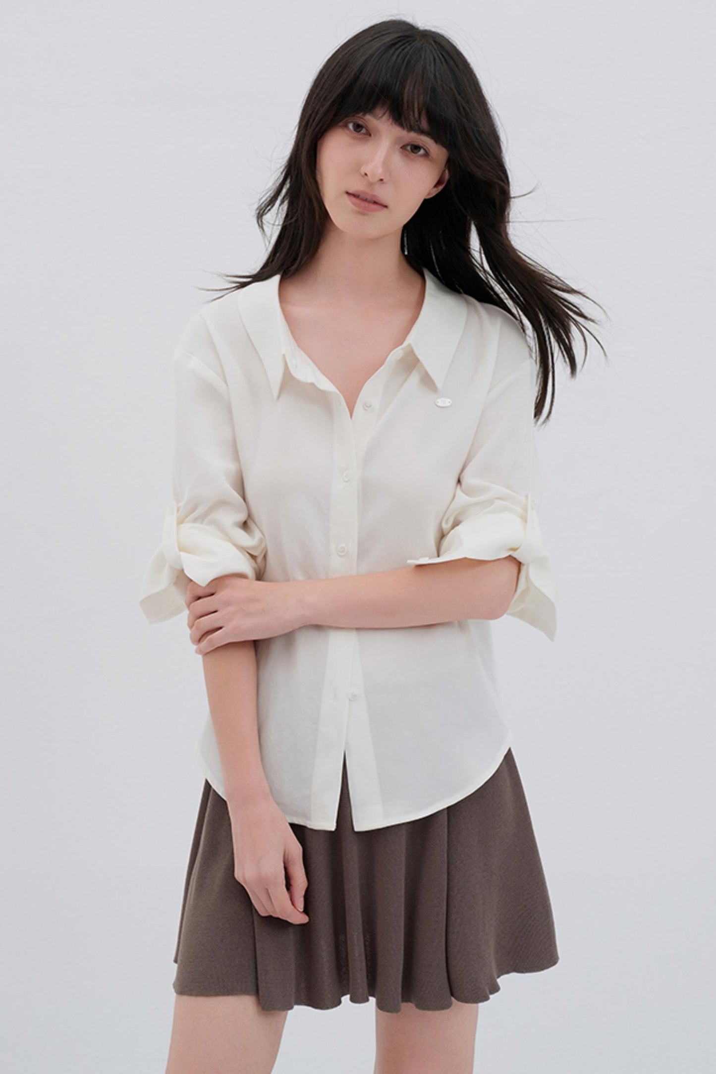 Korean Pleated Midi Skirt