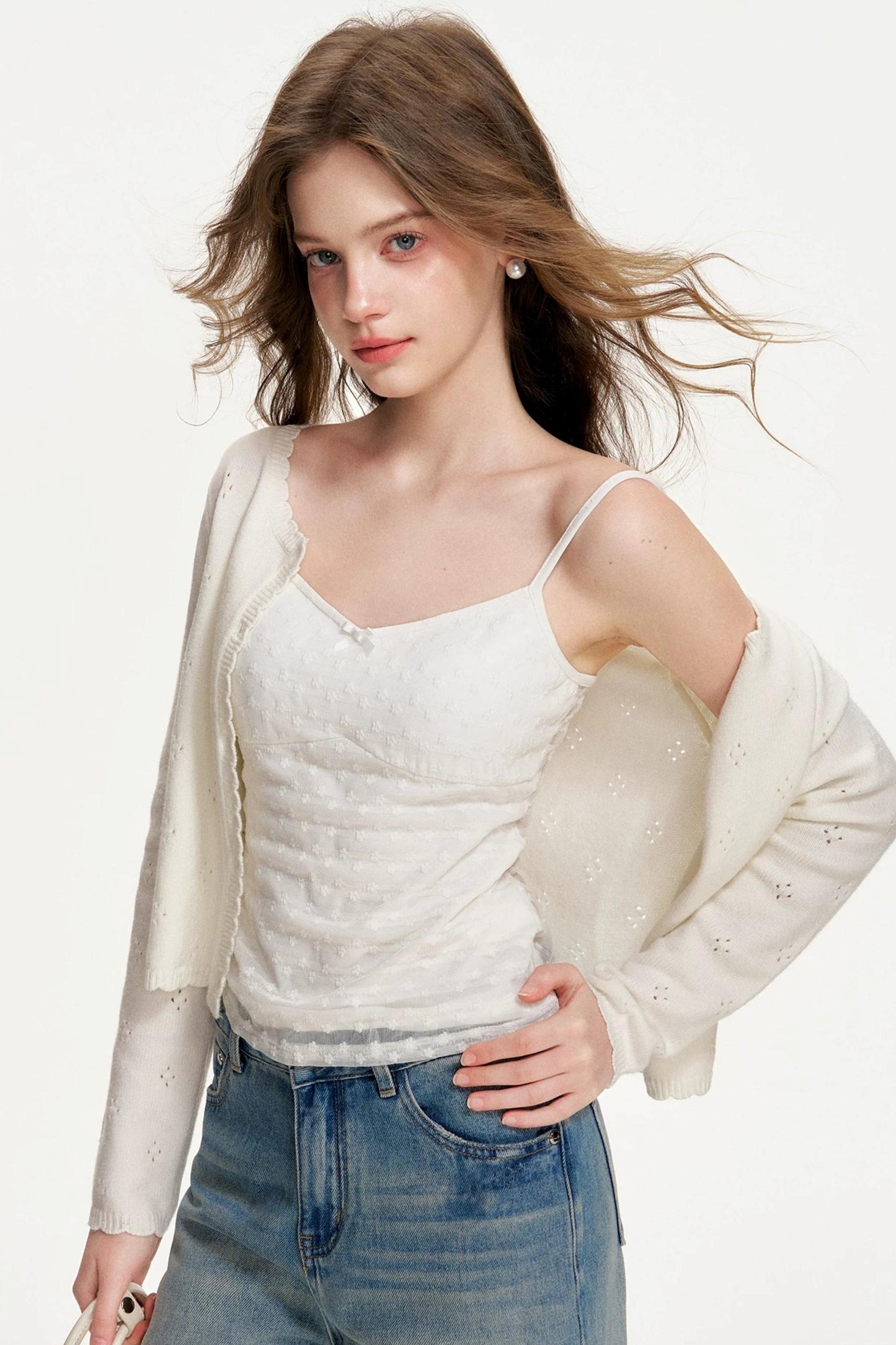 Romantic Lace Sheer Knitted Vest