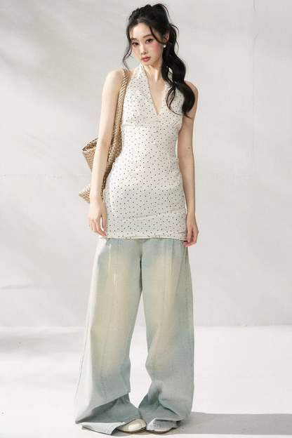 Vestido ajustado de lunares
