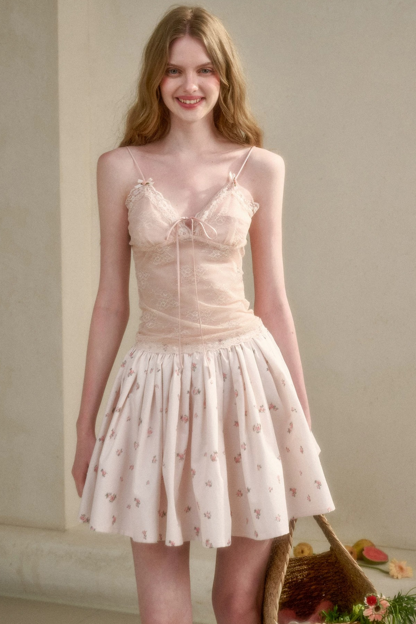 Milky Way Lace Ruched Top