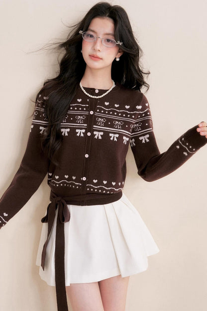 Pure Hand-Painted Jacquard Crew Neck Sweater
