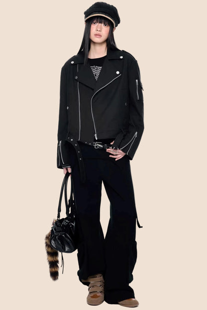 Deconstructed Zipper Retro Jacket