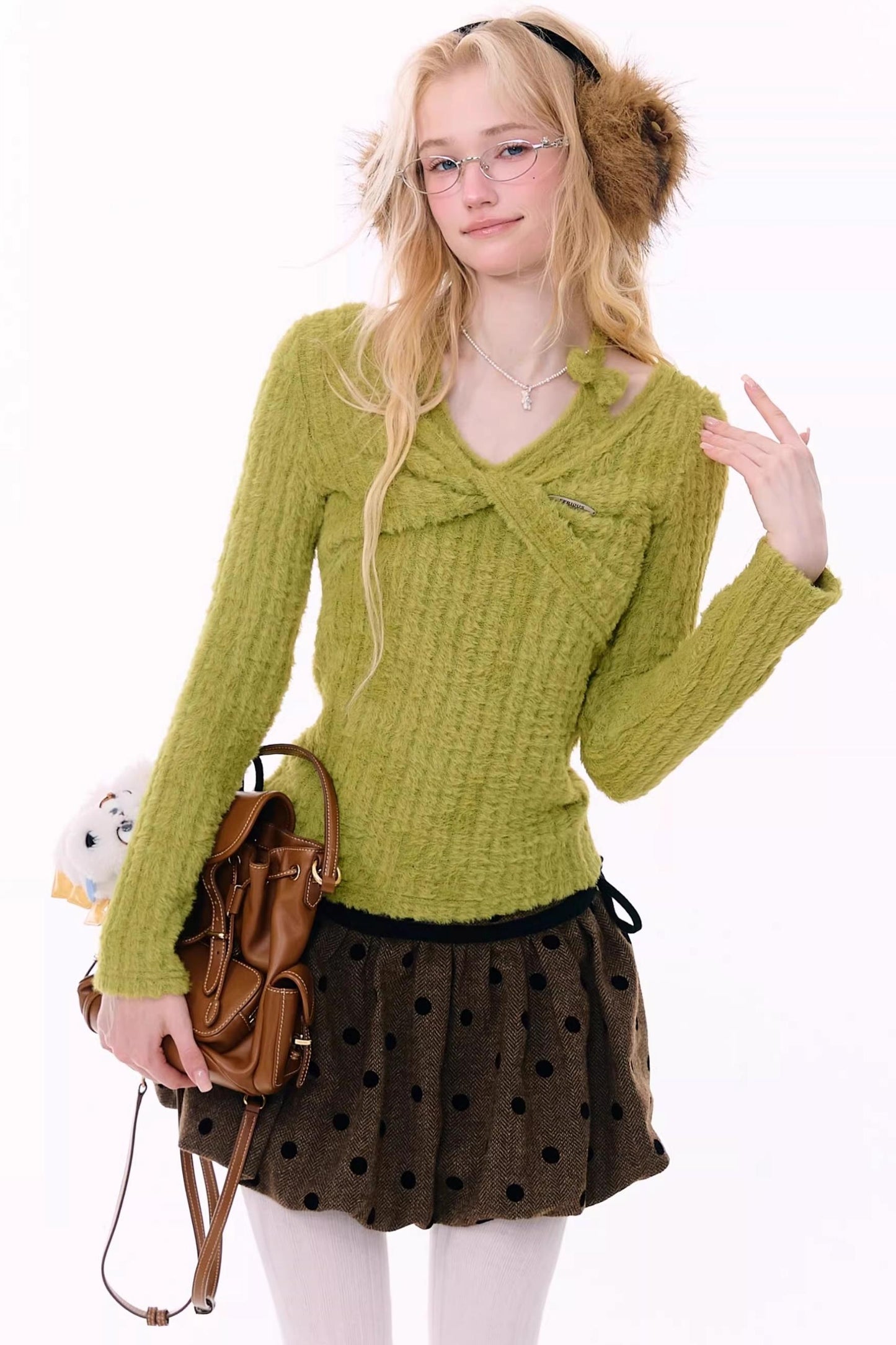 Retro Knit Halter Sweater