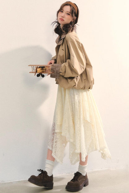 Patchwork Cocoon Jacket Set-Up