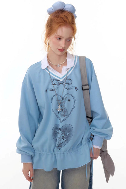 Vintage V-Neck Sweatshirt