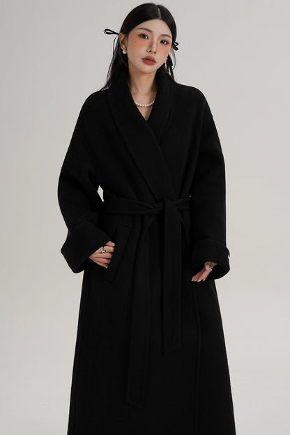 Elegant Wool Lapel Coat