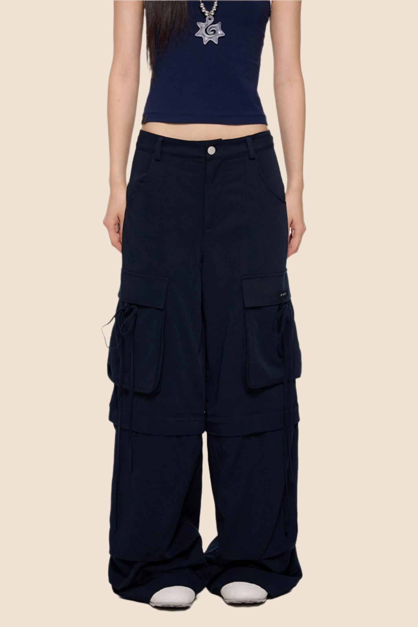 Removable Wide-Leg Slacks