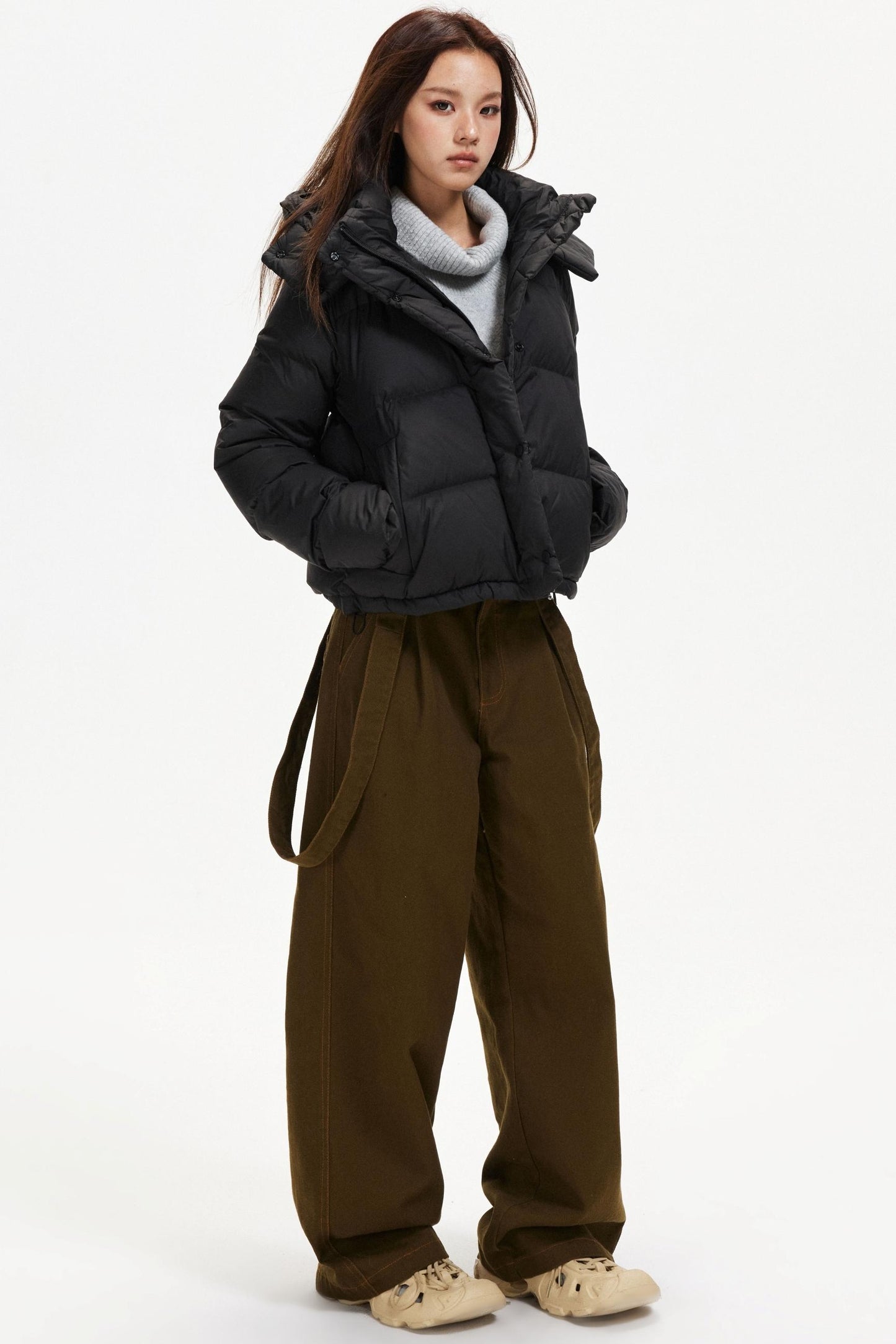 Hooded White Duck Down Jacket