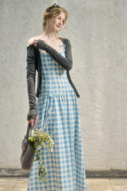 Galaxy Blue Pleated Sundress