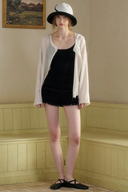 Night French Lace Shorts Dress Set-Up