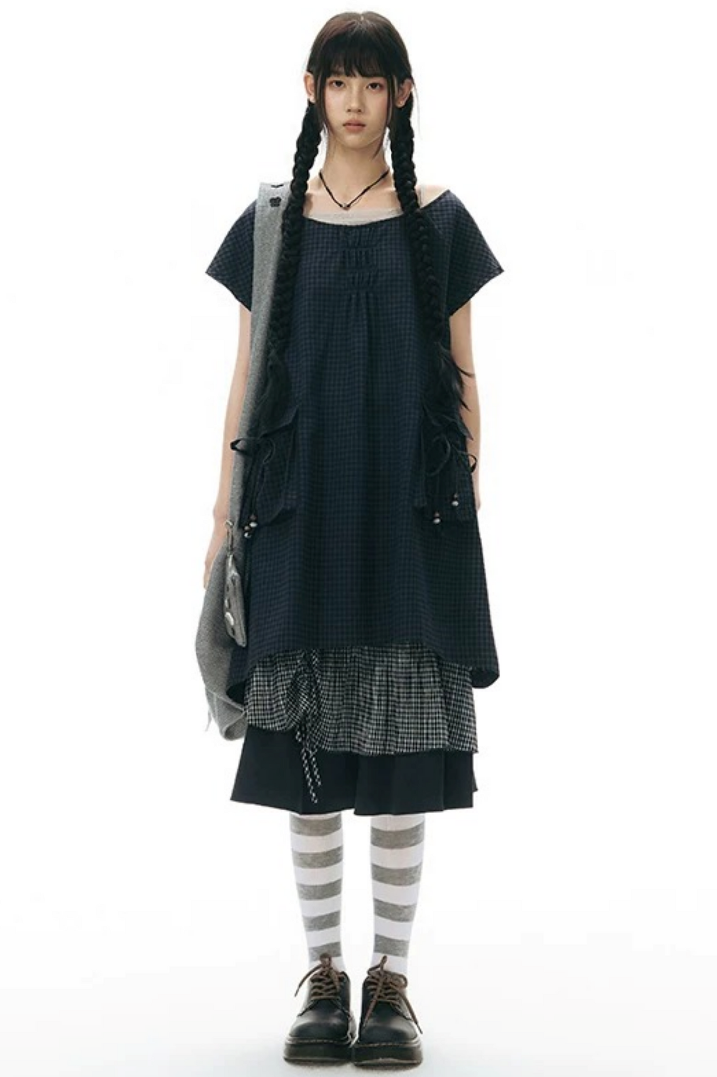 Double-Sided Button Crossbody Bag
