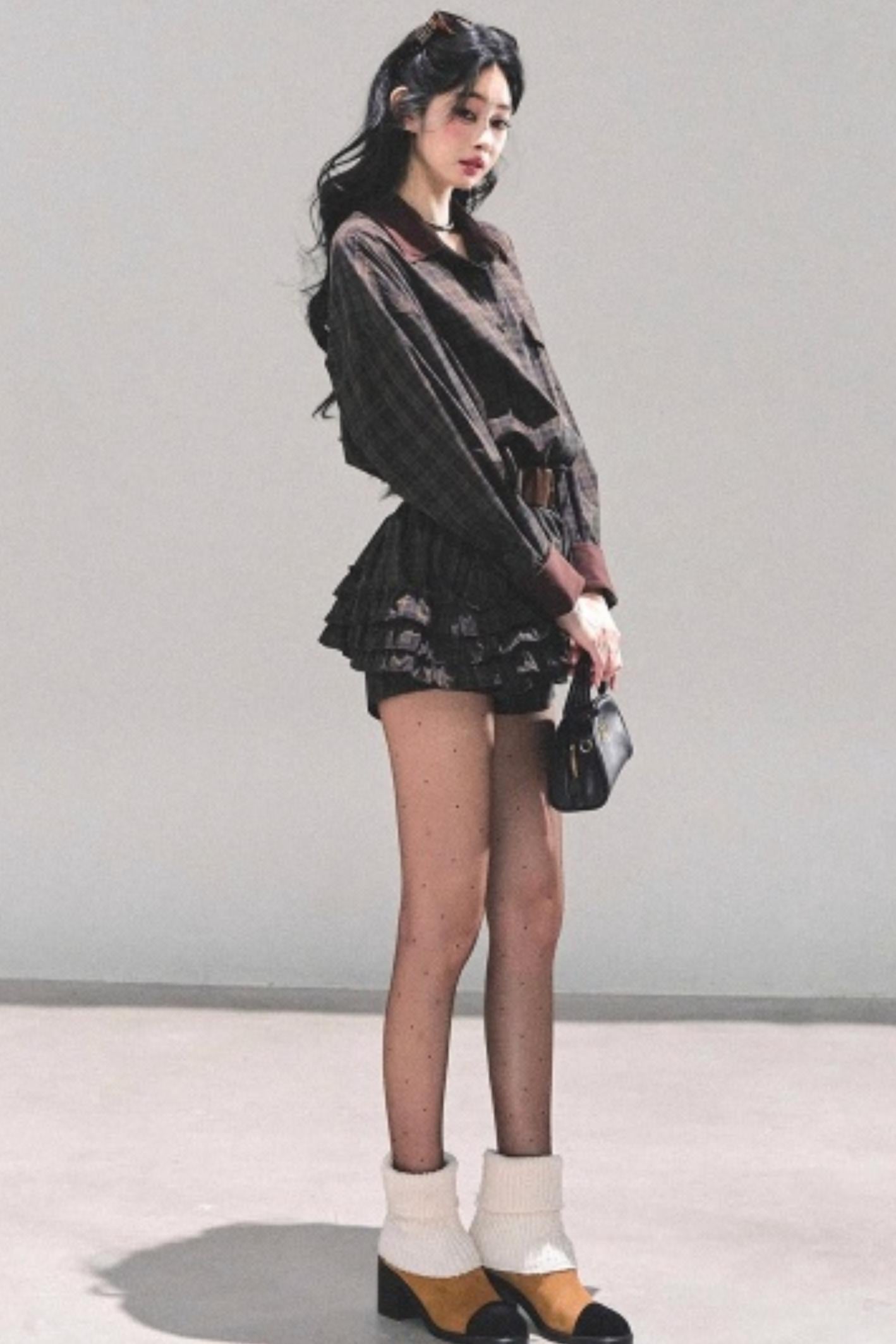 Sunset Trajectory Plaid Dress Set