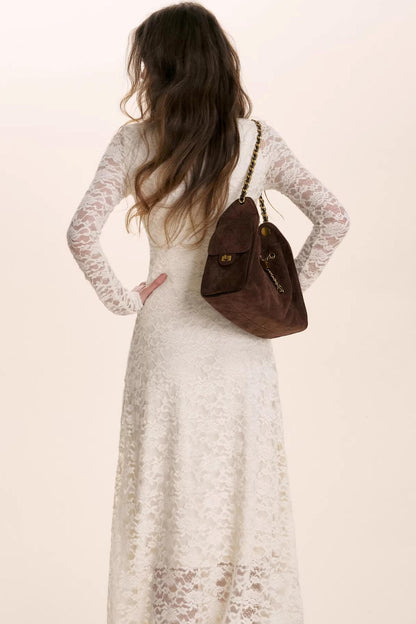 Romantic Lace Velvet Dress