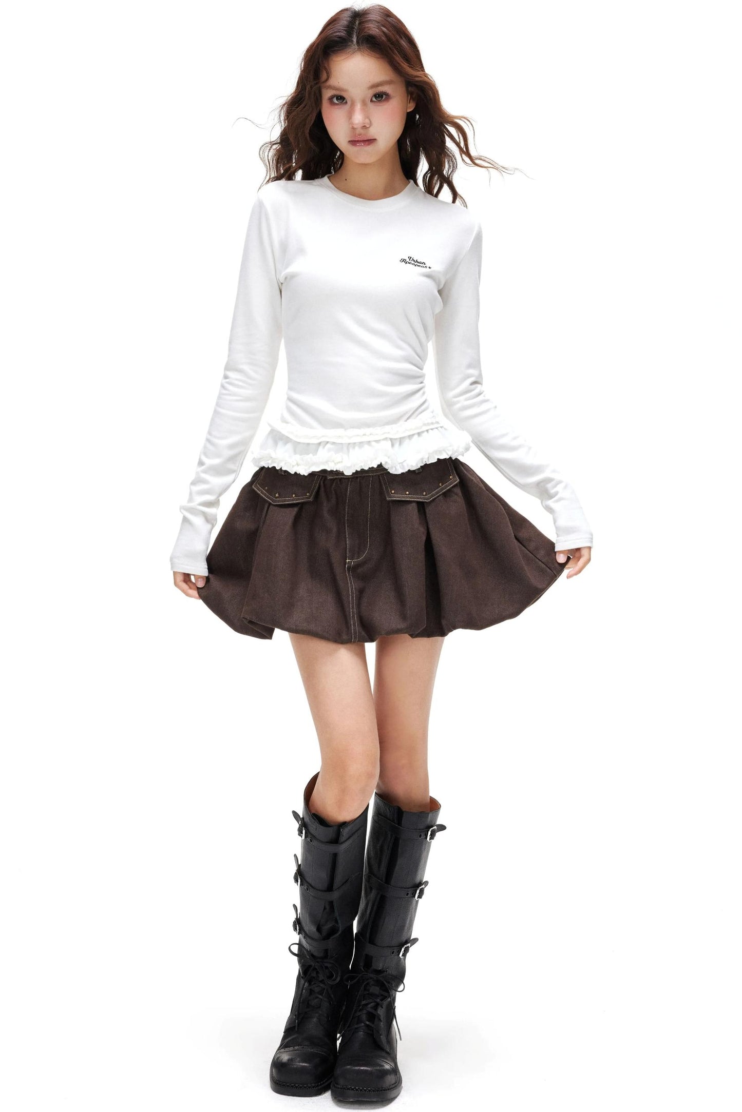 Floral Bud A-Line Skirt