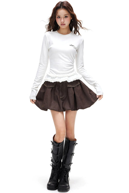 Floral Bud A-Line Skirt