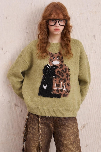 Leopard Crew Neck Sweater