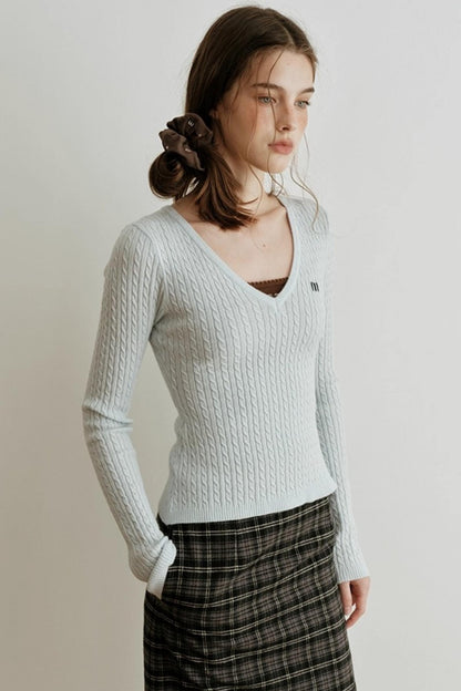 Velvet Twist Knitting Top