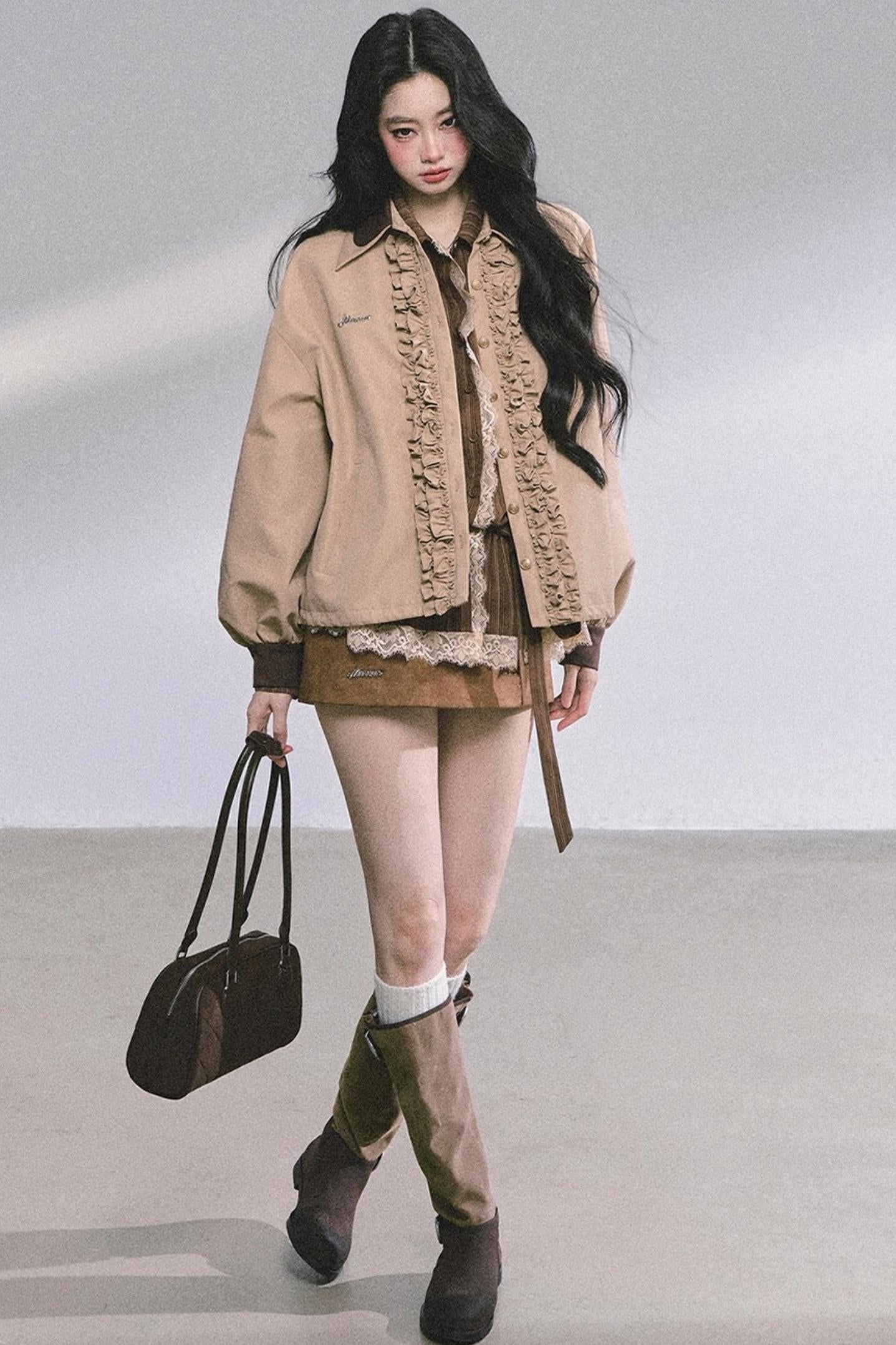 French Lace Stripe Shirt Set-Up