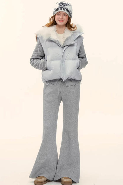 Retro Fleece-Lined Hooded Jacket Set-Up