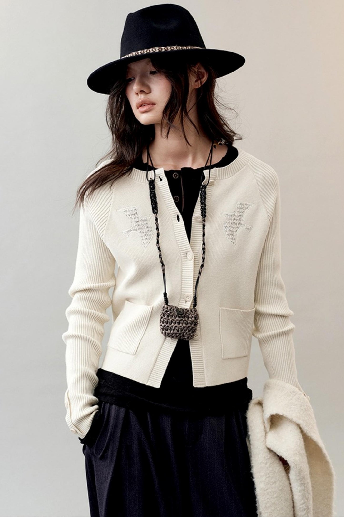 Feather Shadow Knitted Cardigan