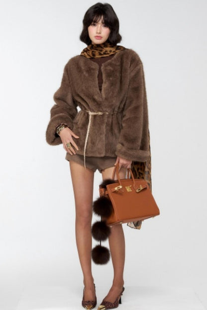 Slavic Aesthetics Fur-Cuffed Jacket